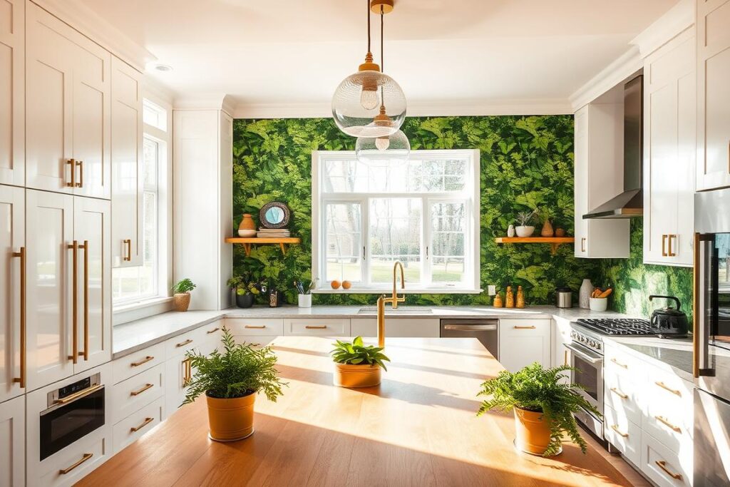 green kitchen remodel